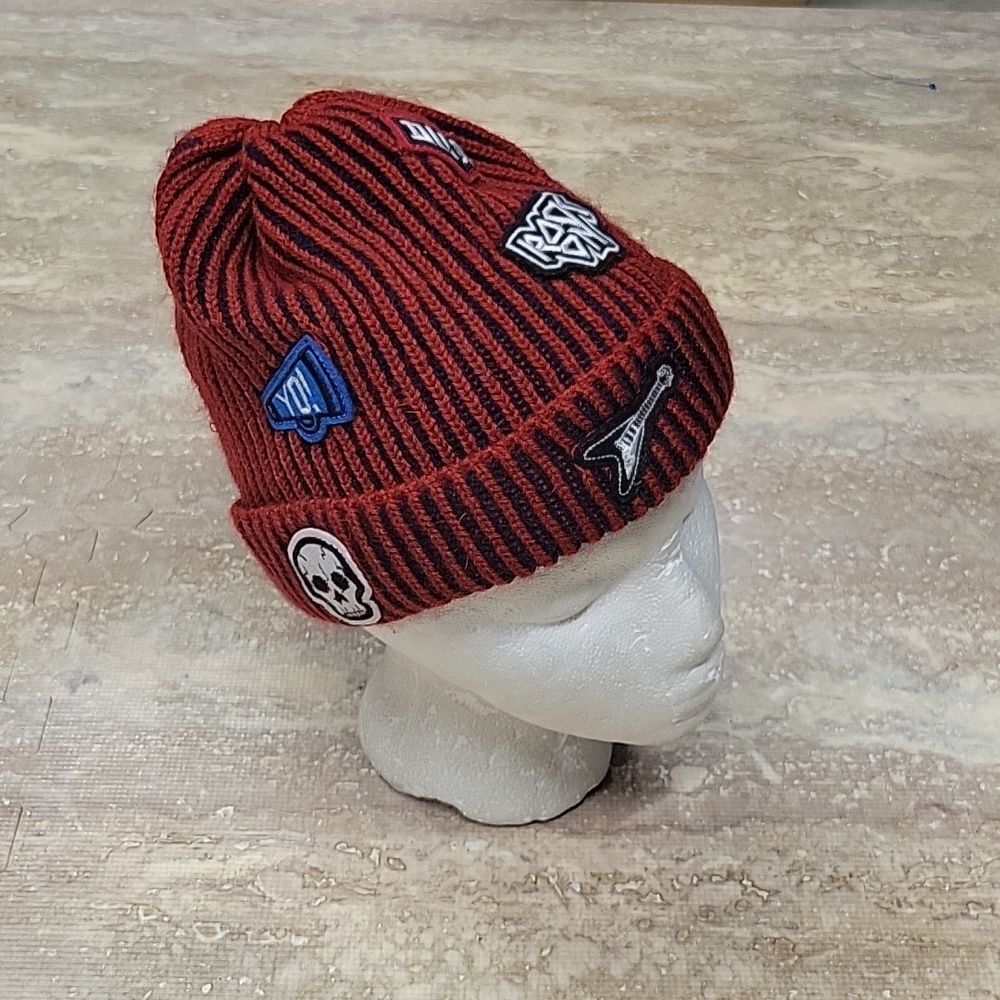 PLACE MEN OR TEEN COOL PATCH ACRYLIC WINTER BEANIE OSFM